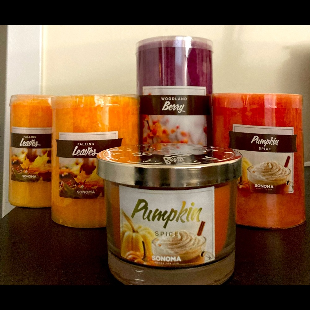 Fall Halloween Candle 5 piece Set